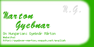marton gyebnar business card